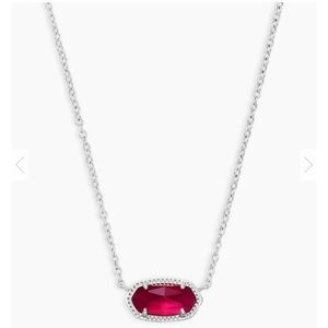 Elisa Silver Pendant necklace in Berry Illusion
